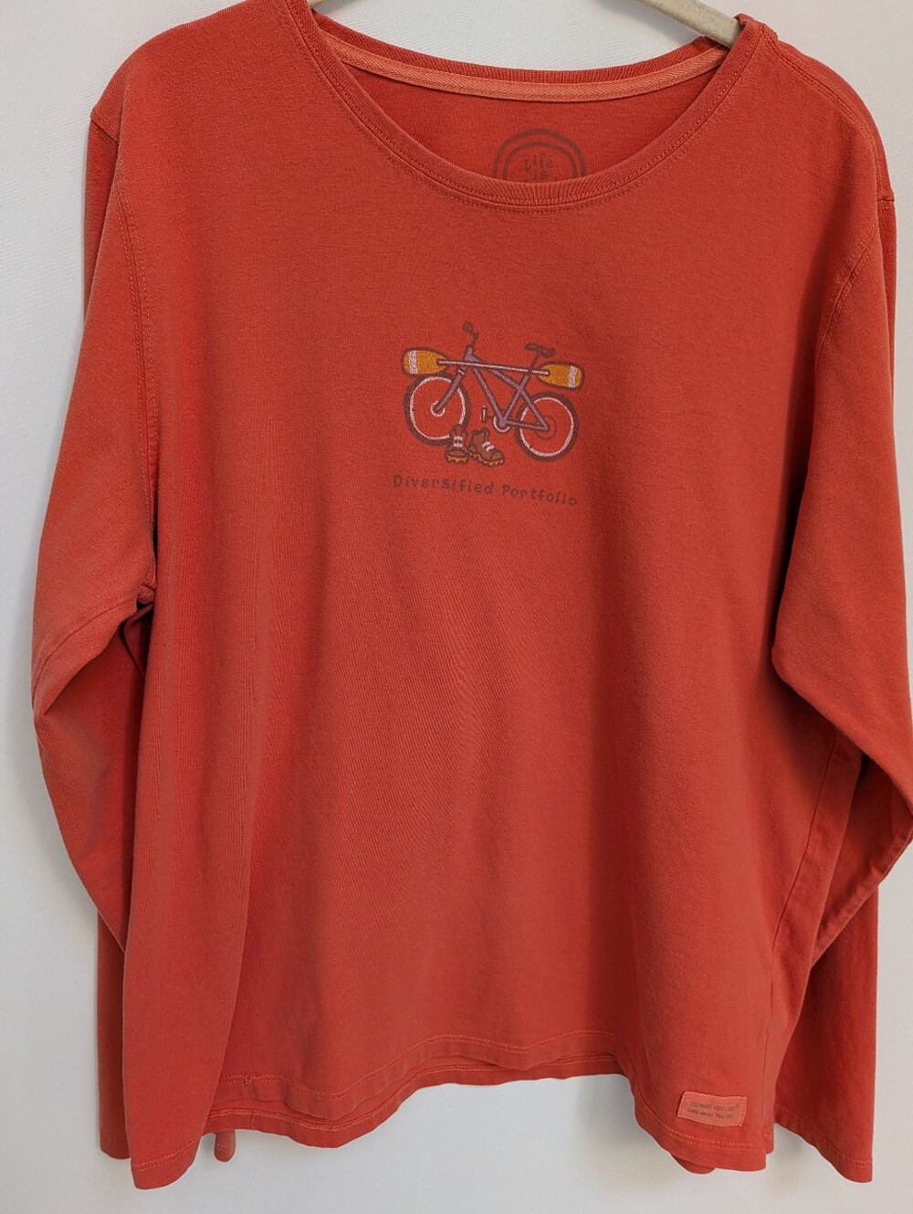Life Is Good Diversified Portfolio Relaxed Fit Long Sleeve T-shirt Size Large